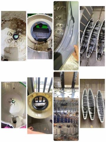 洗不停 - 滾筒洗衣機清洗前後