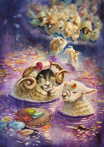 資深美術家教 芳棠 - 水彩全開作品