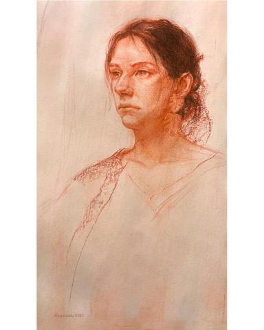 Han studio  邱柏翰 - 模特人像寫生

雙色搭配能做出不一樣的感受，如果你也想體驗畫人像，歡迎洽詢課程喔!