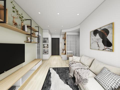 圓夢空間設計工作室 - 小資女孩混搭風客廳