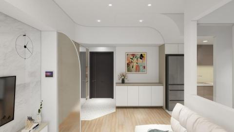 圓夢空間設計工作室 - 現代風玄關落塵區