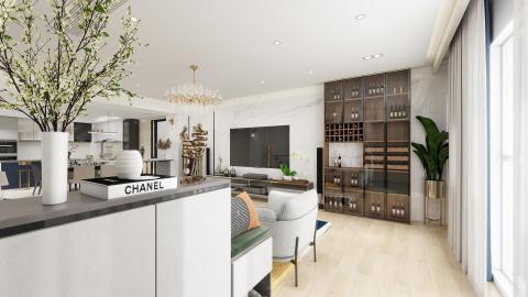 圓夢空間設計工作室 - 輕奢風酒櫃