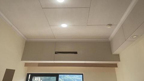 張柏崧 - 暗架矽酸鈣天花板與包粱和窗簾盒