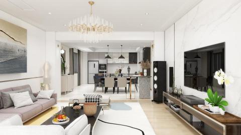 圓夢空間設計工作室 - 輕奢風客餐廳