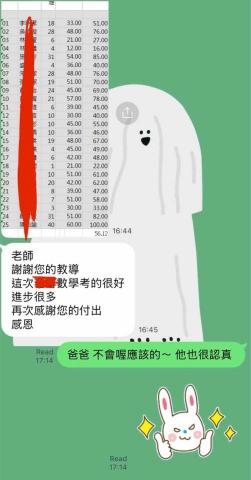 江佩諭 - 國一的妹妹，從班上倒數至第四名