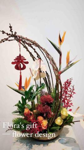 Flora's gift - 新年盆花（創意架構