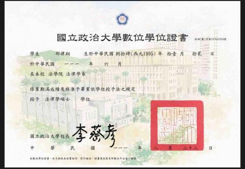 邱律翔律師 - 碩士學位