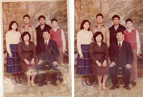 張孟晴 - 家庭大修復照 耐心一級棒 
想要留念的老照片 這邊幫您修~~