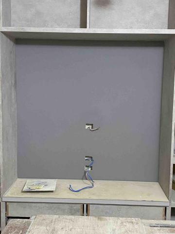 年輕人搞色 - 民宅-電視牆水泥漆跳色