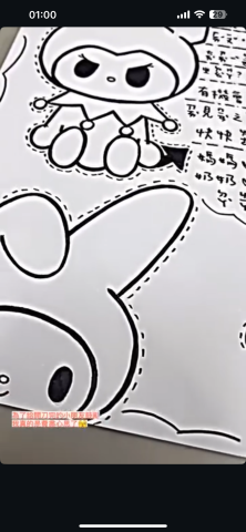 徐宥檸 - 這是為了給一個小朋友要去開刀時畫的，把他喜歡的卡通人物畫出來並且寫了一些文字給他鼓勵，最後開刀非常順利～