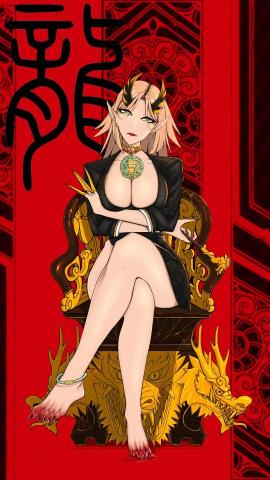 繪師黑米碳 - 精緻插畫-龍年賀圖（6900元）