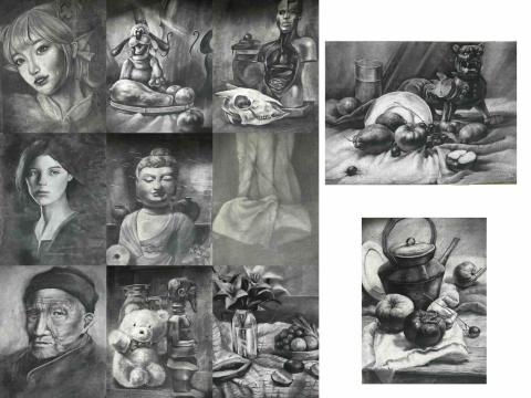 張容瑄 - 炭筆素描練習