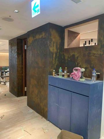 曜藝設計工程 - 桃園藝文王品享鴨中餐廳 全室油漆+藝術漆施工