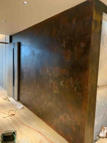 曜藝設計工程 - 桃園藝文王品享鴨中餐廳 全室油漆+藝術漆施工