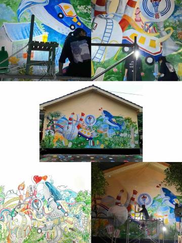 張容瑄 - 油廠社區翻新壁畫委託