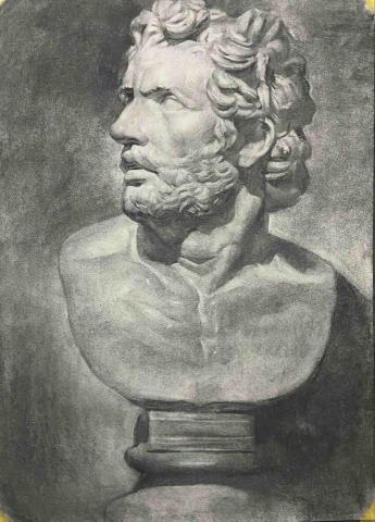 洪紹晉 - 4k石膏炭筆素描