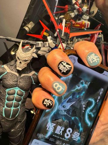 荻野千 - 正楷字美甲 、 手寫字美甲