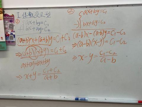 呂昱如 - 講解二元一次聯立方程式公式