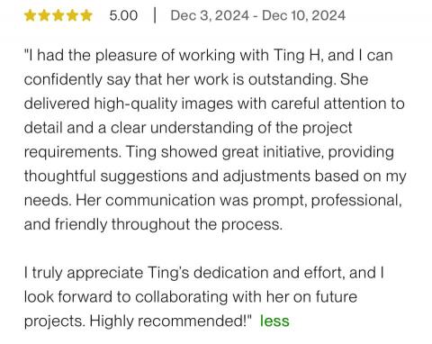 何亭儀＿產品設計／工業設計／3D建模與渲染 - 客戶回饋:)