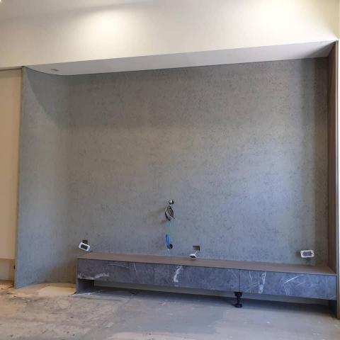 禾木工程 - 電視牆後製清水模