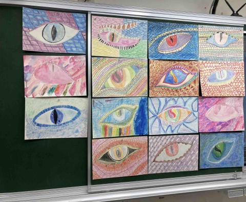 王大可 - 色鉛筆龍眼睛繪畫