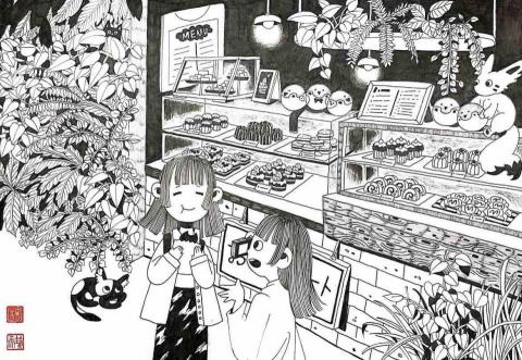 楊筑而 - 代針筆插畫