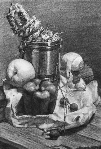 詹育權 - 炭筆素描