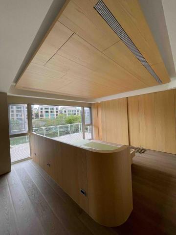 鼎寰室內設計 - 木作木皮天花板 壁面 櫃子 矮牆