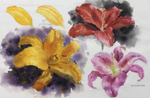 Han studio  邱柏翰 - 百合花配色習作3

想畫出花卉柔和的效果嗎?，透過微調顏色可以達成目標喔
