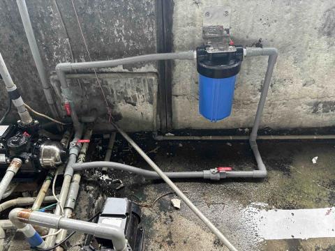 崴哥水電工程 - 中和陳宅安裝大胖過濾器