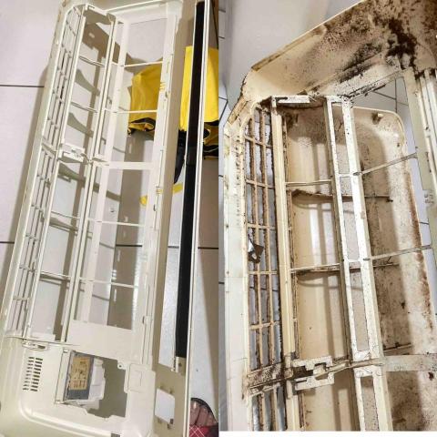 芸鼎冷氣工程 - 室內機清洗保養前後比較圖