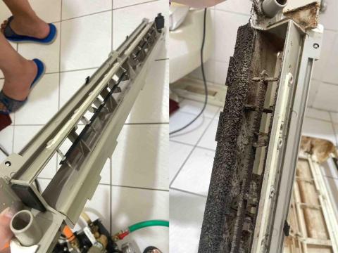 芸鼎冷氣工程 - 室內機清洗保養前後比較圖