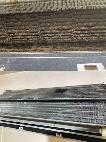 芸鼎冷氣工程 - 室內機清洗保養前後比較圖