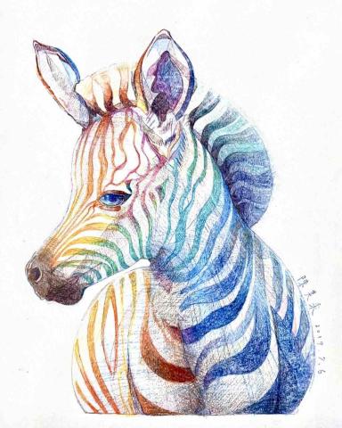 美柔Flos - 彩色動物（斑馬）