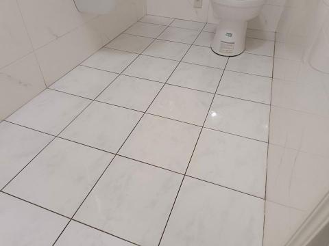 防水小哥 - 施作完浴室透明防水層後表面光亮