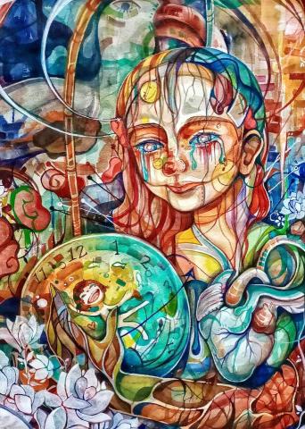 美柔Flos - 我（水彩）