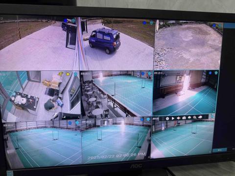 迅電資訊工坊 - 苑裡羽球場-DVR監控設備
（完工「整合系統，電腦監控」）