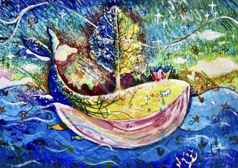 美柔Flos - 蠟筆插畫