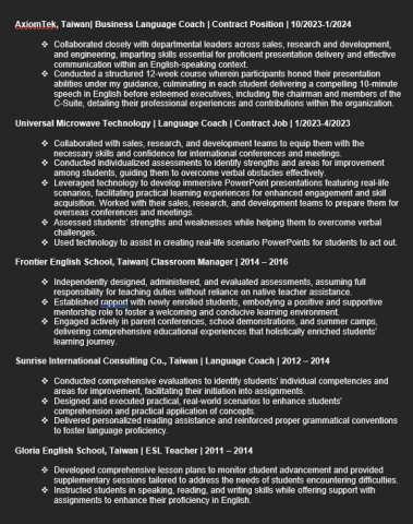 Chad's Here To Help - Resume Page 2