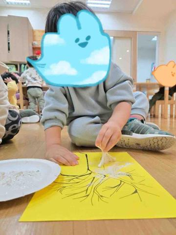 駱瑀彤 - 幼兒美術-冬天點樹