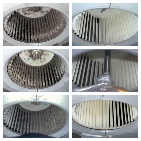 優速淨專業冷氣洗衣機清洗 - 吊隱式 冷氣 洗前洗後