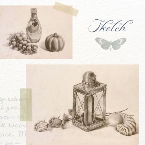 Monabota繪畫教學 - 細緻靜物素描