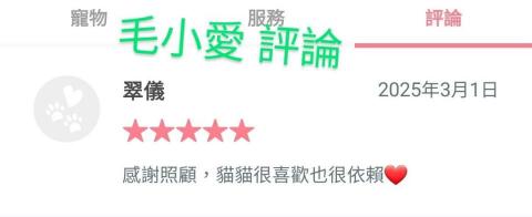 DONG - 毛小愛委託人評論