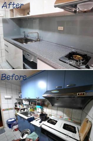 YS 室內裝修 - 廚具換新前後