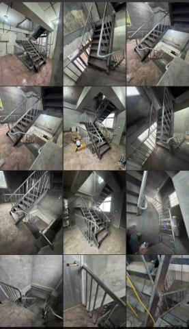 裕馨金屬工程行 - 3-6f鋼梯與欄杆