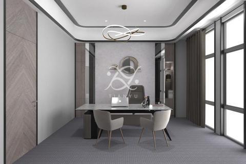 天雨室內設計 - 本案為3D設計渲染，總經理辦公室