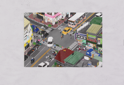 嘎設計 - 插畫設計 | 台灣街景大圖