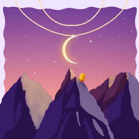 珊 - 項鍊合作插畫