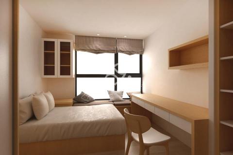 天雨室內設計 - 本案為3D設計渲染，書房改造為臥室，日系風