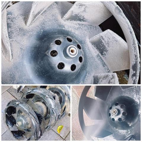 茗茗冷氣 - 四方吹冷氣轉盤風扇
清洗前後